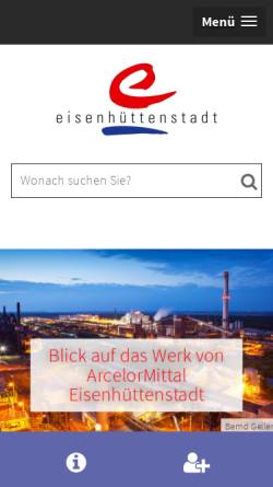 Vorschau der mobilen Webseite www.eisenhuettenstadt.de, Stadtbibliothek Eisenhüttenstadt