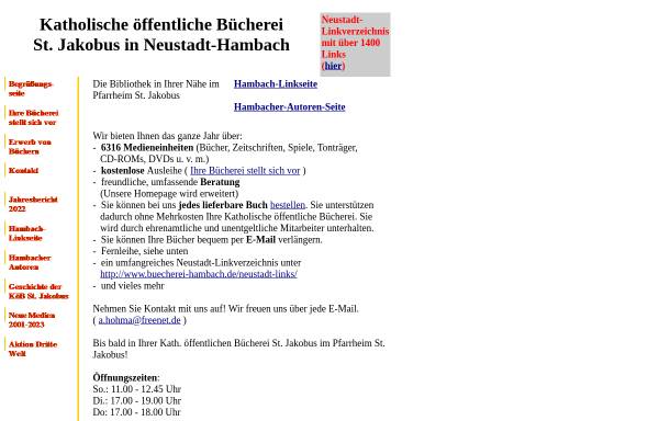 Vorschau von www.buecherei-hambach.de, Kath. öffentliche Bücherei St. Jakobus in Neustadt-Hambach