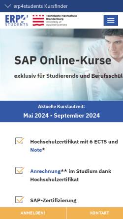 Vorschau der mobilen Webseite www.erp4students.de, Erp4students