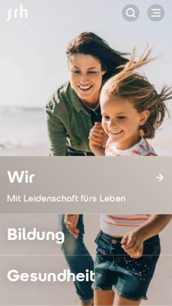 Vorschau der mobilen Webseite www.srh.de, SRH Holding