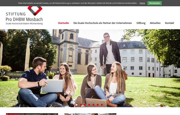 Vorschau von www.stiftung-dhbwmosbach.de, Stiftung Pro DHBW Mosbach