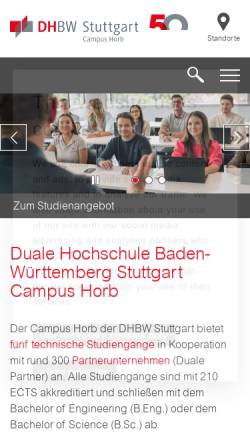 Vorschau der mobilen Webseite www.dhbw-stuttgart.de, Campus Horb