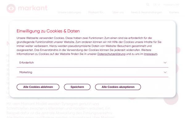 Vorschau von www.markant.com, Markant Handels und Service GmbH