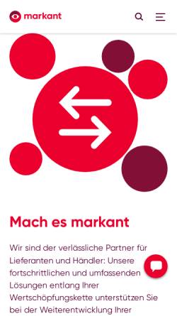 Vorschau der mobilen Webseite www.markant.com, Markant Handels und Service GmbH