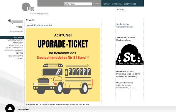 Vorschau von www.uni-regensburg.de, Studentischer Sprecher*innenrat