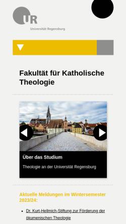 Vorschau der mobilen Webseite www.uni-regensburg.de, Katholisch-Theologische Fakultät