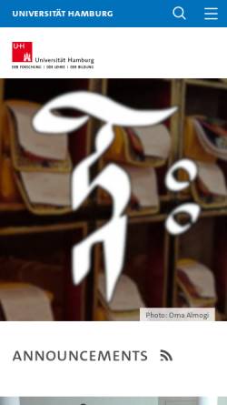 Vorschau der mobilen Webseite www.kc-tbts.uni-hamburg.de, Khyentse Center for Tibetan Buddhist Textual Scholarship