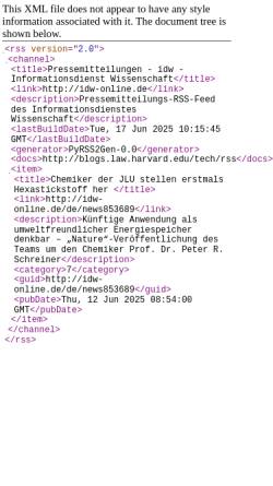 Vorschau der mobilen Webseite idw-online.de, Pressemeldungen der JLU