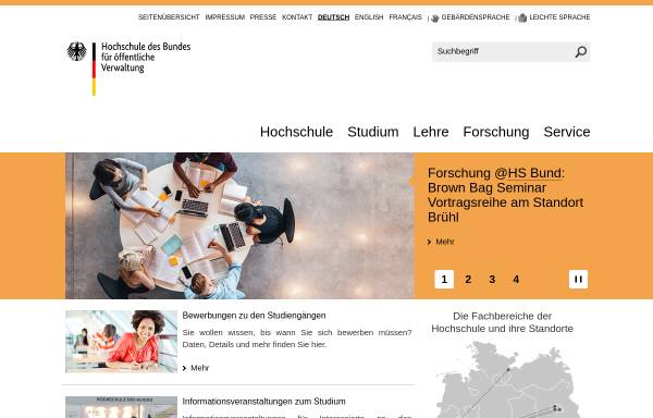 Vorschau von www.hsbund.de, Fachbereich Sozialversicherung (FBSV)