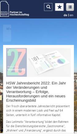 Vorschau der mobilen Webseite hochschul-sozialwerk-wuppertal.de, Hochschul-Sozialwerk Wuppertal (HSW)