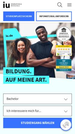 Vorschau der mobilen Webseite foerdergesellschaft.iubh.de, Fördergesellschaft der Internationalen Hochschule Bad Honnef - Bonn e.V.