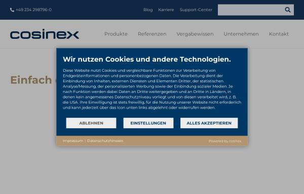 Vorschau von www.cosinex.de, Cosinex GmbH