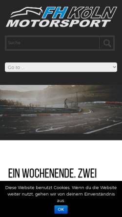Vorschau der mobilen Webseite www.fhkoelnmotorsport.de, FH Köln Motorsport e.V.
