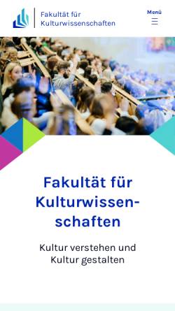 Vorschau der mobilen Webseite kw.uni-paderborn.de, Fakultät für Kulturwissenschaften