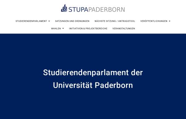 Vorschau von stupa.uni-paderborn.de, Studierendenparlament Paderborn