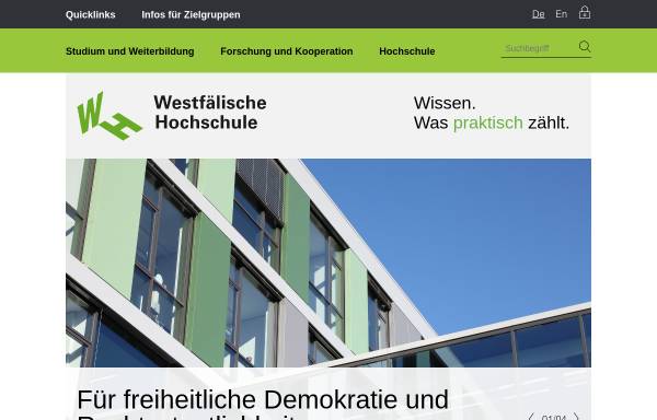 Vorschau von www.w-hs.de, Westfälische Hochschule Gelsenkirchen Bocholt Recklinghausen