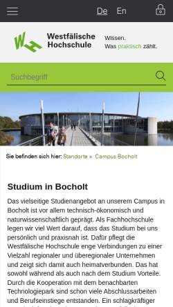 Vorschau der mobilen Webseite studium-in-bocholt.de, Studium in Bocholt