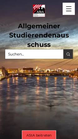Vorschau der mobilen Webseite www.asta-lu.de, AStA FH Ludwigshafen