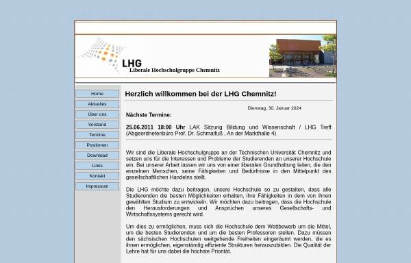 Vorschau von www.tu-chemnitz.de, LHG - Liberale Hochschulgruppe Chemnitz