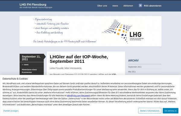 Vorschau von lhgflensburg.wordpress.com, LHG FH Flensburg