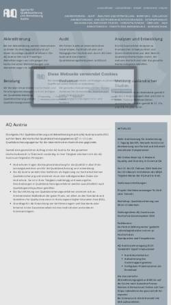 Vorschau der mobilen Webseite www.aq.ac.at, Agentur für Qualitätssicherung und Akkreditierung Austria