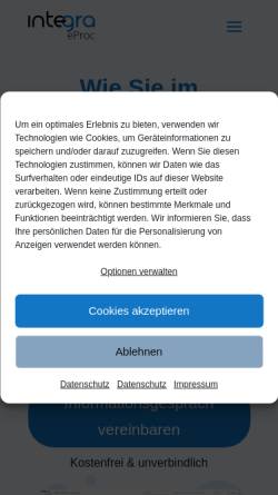 Vorschau der mobilen Webseite www.2im.de, Integra Internet Management GmbH