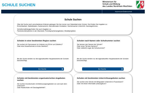 Vorschau von www.schulministerium.nrw.de, Schulministerium NRW - Schulsuche