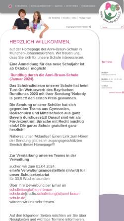 Vorschau der mobilen Webseite www.anni-braun-schule.de, Anni-Braun-Schule