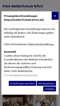 Vorschau der mobilen Webseite waldorfschule-erfurt.de, Freie Waldorfschule Erfurt e.V.