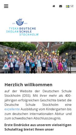 Vorschau der mobilen Webseite tyskaskolan.se, Deutsche Schule Stockholm