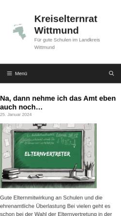 Vorschau der mobilen Webseite ker-wtm.de, Kreiselternrat Wittmund