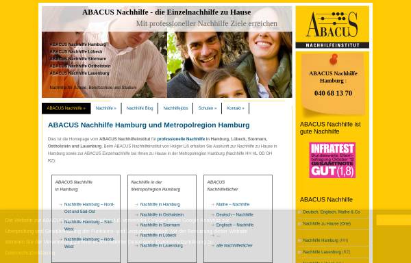 Vorschau von www.nachhilfe-in-hamburg.de, Abacus Nachhilfeinstitut, Holger Liß
