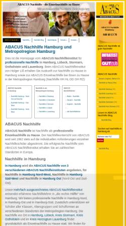 Vorschau der mobilen Webseite www.nachhilfe-in-hamburg.de, Abacus Nachhilfeinstitut, Holger Liß