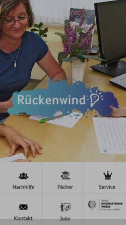 Vorschau der mobilen Webseite rueckenwind-nachhilfe.de, Rückenwind - Bits & Grips gemeinnützige GmbH