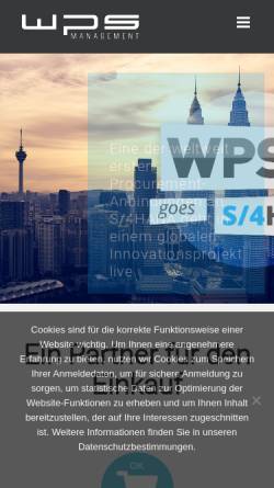 Vorschau der mobilen Webseite www.wps-management.de, Wallmedien AG