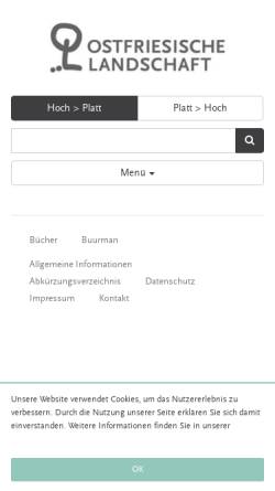 Vorschau der mobilen Webseite www.platt-wb.de, Plattdeutsch-Hochdeutsches Wörterbuch für Ostfriesland