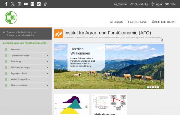 Vorschau von www.wiso.boku.ac.at, Institut für Agrar- und Forstökonomie