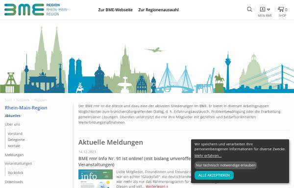 Vorschau von rheinmain.bme.de, Bundesverband Materialwirtschaft, Einkauf und Logistik e.V. - Rhein-Main-Region