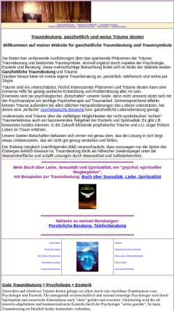 Vorschau der mobilen Webseite www.traumdeutung-lebensberatung.de, Ganzheitliche Traumdeutung & Träume