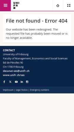 Wirtschafts- und Sozialwissenschaftliche Fakultät der Universität Freiburg/Fribourg
