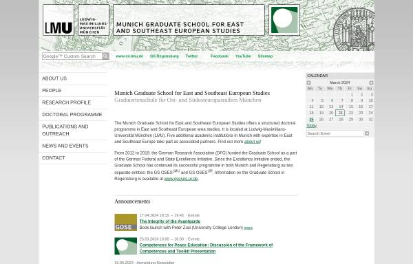 Vorschau von www.gs-oses.de, Graduiertenschule für Ost- und Südosteuropastudien