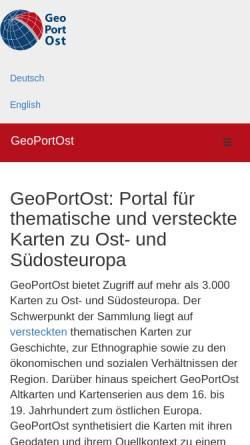 Vorschau der mobilen Webseite geoportost.ios-regensburg.de, GeoPortOst