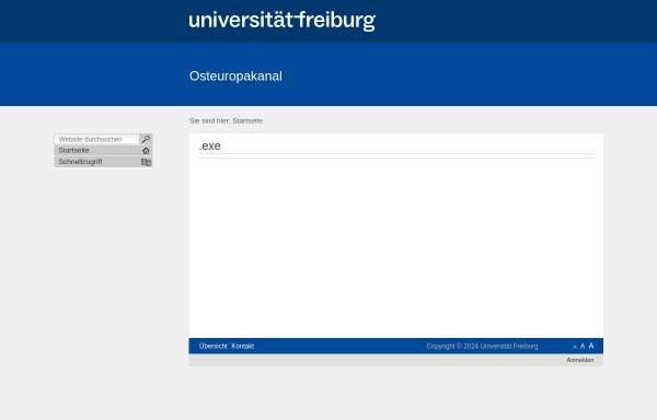 Vorschau von www.osteuropakanal.uni-freiburg.de, Osteuropakanal