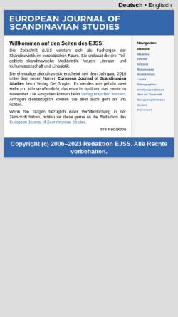 Vorschau der mobilen Webseite www.ejss.uni-kiel.de, EJSS - European Journal of Scandinavian Studies