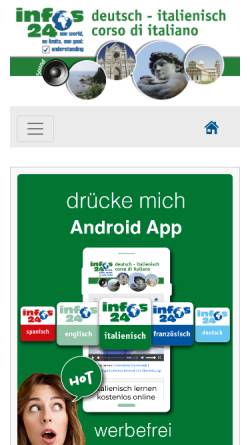 Vorschau der mobilen Webseite italienisch-lehrbuch.de, Italienisch-Lehrbuch.de