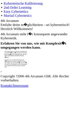 Vorschau der mobilen Webseite www.4th-arcanum.de, Kybernetische Managementmethoden - Dipl.-Inf. (FH) Andreas Mertens