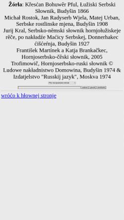 Vorschau der mobilen Webseite 85.214.109.148, Sorbische Online-Wörterbücher