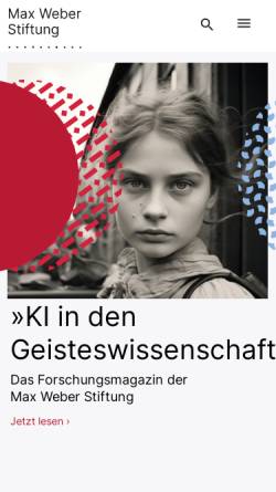 Vorschau der mobilen Webseite www.maxweberstiftung.de, Max Weber Stiftung