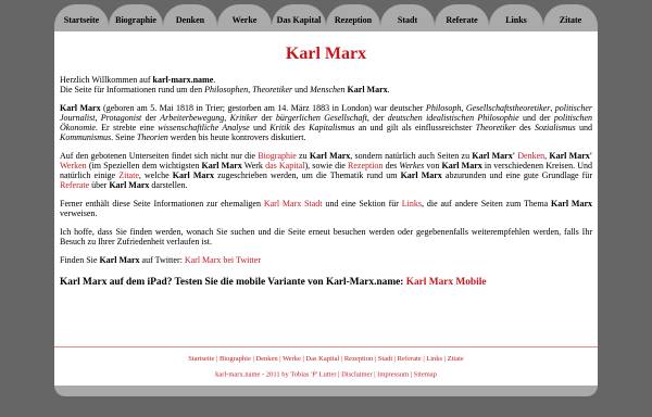 Vorschau von www.karl-marx.name, Biographie und Zitate