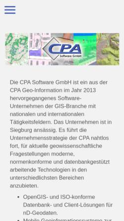 Vorschau der mobilen Webseite www.cpa-software.de, CPA Software GmbH